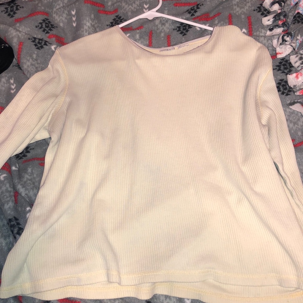 pale yellow sweater